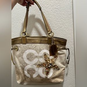 Coach Audrey Jewel Resort Sand & Waves Starfish Resort Bag
